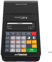 Kasa fiskalna NOVITUS NANO II ONLINE czarna