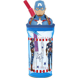 Tataway Marvel Avengers Captain America 360 ml niebieski