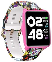 Smartwatch Bemi KIX-M Różowy -Monitoring serca, Menstruacja