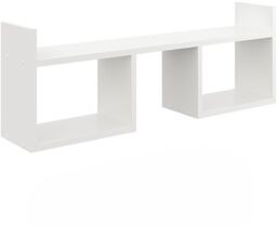 Półka wisząca, minimalistyczna, LINA, 90x18x32 cm, biały, mat