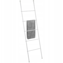 Stojak Drabinka Na Ręczniki Wieszak Metalowy Biały 43X157