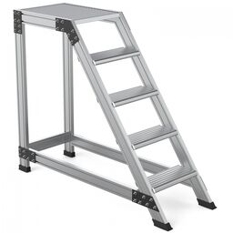 Drabina magazynowa schody aluminiowe HIGHER 5 stopni 83PRO