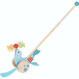 Zabawka do pchania Foka z obrotowymi rybkami 54898-Goki,