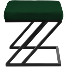 Ławka Pufa Linda, metalowa, czarna, w stylu loftowym