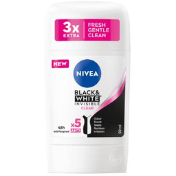 Nivea Black&White Invisible Clear Antyperspirant, 50ml