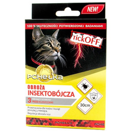 PCHEŁKA tickOFF insektobójcza obroża dla kotów 30 cm