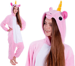 Piżama Kigurumi Onesie Jednorożec Różowy, Rozmiar S