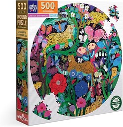 EEBOO - Jaguary i motyle - Okrągłe puzzle