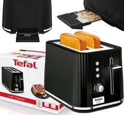 Nowoczesny Toster Opiekacz Loft Czarny Marki Tefal