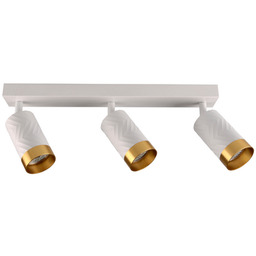 Lampa ścienno-sufitowa ARRAS 3 biało-złota GU10