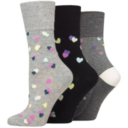 Gentle Grip Maksymalny KOMFORT Skarpety Damskie 3-pary H254