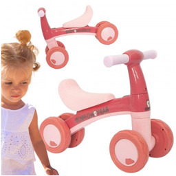 Rowerek Biegowy Różowy Jeździk Czterokołowy