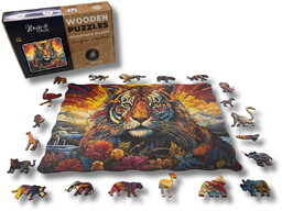 Puzzle Drewniane dla dzieci i dorosłych Poweroftiger Tygrys