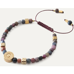 Bransoletka Z Rubinem I Szafirem, Srebro 925 Pozłacane