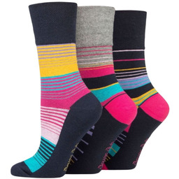 Gentle Grip Maksymalny KOMFORT Skarpety Damskie 3-pary H252