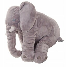 Słoń Pluszowy Duży Miś Pluszak Poduszka 70Cm Szary