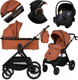 3w1 Wózek wielofunkcyjny Spacerówka Gondola Fotelik Nosidełko Lionelo