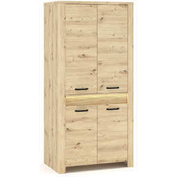 Edinos Premium Szafa czterodrzwiowa z półkami i drążkiem