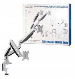 Uchwyt aluminiowy na 2 monitory 13-27, max.9kg