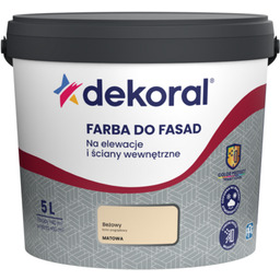 Farba DO FASAD Beżowy 5 l Dekoral