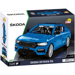 Cobi, klocki, samochód SKODA OCTAVIA IV RS, skala
