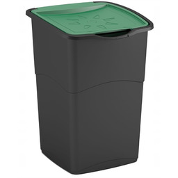 Kosz na śmieci Curver KORAL 47 litrów, czarny/zielony