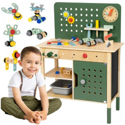 WOOPIE GREEN Drewniany Warsztat STEM Zestaw z Narzędziami