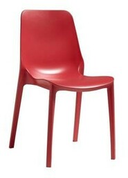 Krzesło Ginevra czerwone z tworzywa