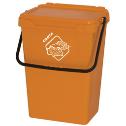 Kosz plastikowy na śmieci do segregacji, 35 l,