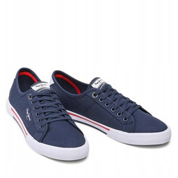 PEPE JEANS MĘSKIE TRAMPKI Z LOGO GRANATOWE 42
