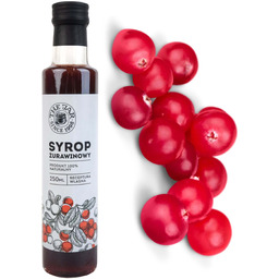 Syrop żurawinowy żurawina 50% cukier trzcinowy 250 ml