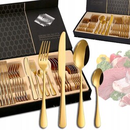 Komplet Sztućców Walizka Zestaw Sztućce Stal Nierdzewna 24EL