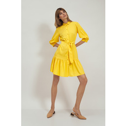 Dziewczęca Szmizjerka z Bufiastym Rękawem - Żółta
