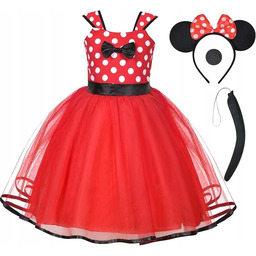 Kostium Myszki Minnie Dla Dziewczynki Sukienka W Kropki