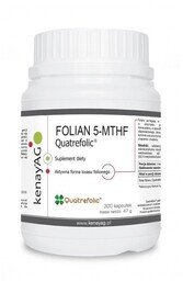 Kenay Folian 5-MTHF Aktywny Kwas Foliowy Quatrefolic Suplement