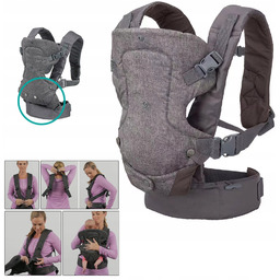 Ergonomiczne Nosidełko Dla Dziecka Szare Regulowane Siedzisko Nosidełko