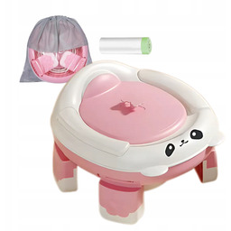 Składany Nocnik Turystyczny Różowy Dla Dzieci Podróżna Przenośna