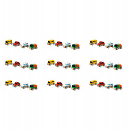 9 szt. Lillabo 4 pojazdy sportowy autobus śmieciarka