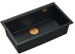 Quadron LOGAN 110 HQD7644U8_PVDC1_I Granitowy Black diamond/Miedziany Zlewozmywak