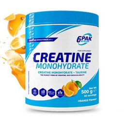 Kreatyna 6PAK Creatine Monohydrate 500g Pomarańcza