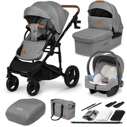 Wózek wielofunkcyjny 3w1 Gondola Spacerówka Duże Koła Lionelo