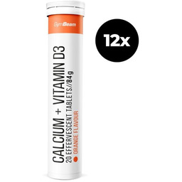 GymBeam Wapń + Witamina D3 w tabletkach musujących