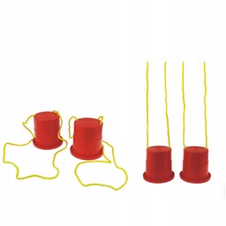 Szczudła Kubłkowe kubeczki dla dzieci niebieskie zajecia ruchowe