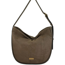 Barberinis Duża torebka zamszowa na ramię - Beżowa