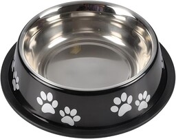 Miska ze wzorem nóg antypoślizgowych D21/16 cm, czarna