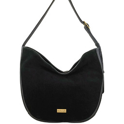 Barberinis Duża torebka zamszowa na ramię - Czarna