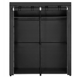 Szafa modułowa garderoba 174 cm czarna nowoczesna