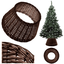 Osłona wiklinowa choinkowa naturalna Aliano 46.5cm ciemna