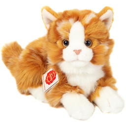 Maskotka Kotek Rudy Pręgowany Leżący 20 cm Teddy