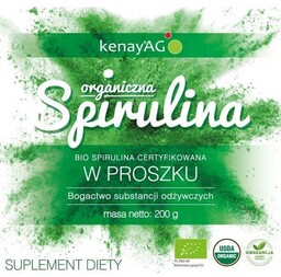 Kenay Spirulina Organiczna Suplement diety w proszku 200